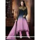 Specialised Resham Work Georgette Black And Pink Churidar Designer Suit
