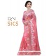 Sensational Net Pink Designer Saree