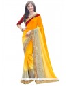 Awesome Georgette Yellow Designer Saree