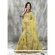 Brilliant Yellow Designer Saree