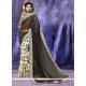 Dignified Print Work Georgette Casual Saree