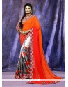 Bedazzling Print Work Casual Saree