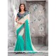Refreshing Pure Georgette Embroidered Work Classic Designer Saree