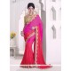 Tempting Faux Chiffon Embroidered Work Classic Designer Saree