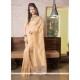 Mystical Beige Jute Silk Designer Saree