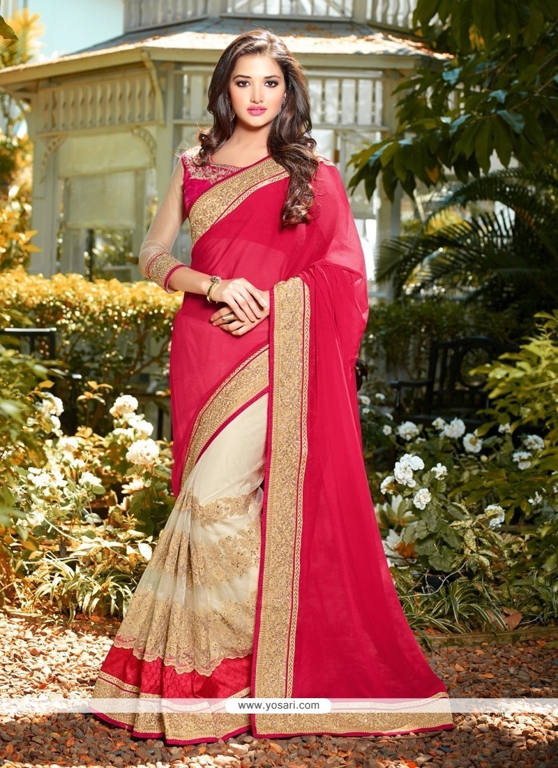Majestic Hot Pink Classic Designer Saree