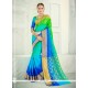 Bedazzling Banarasi Silk Blue Designer Saree