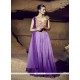 Purple Net Resham Work Designer Gown