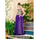 Capricious Net Purple Designer Gown