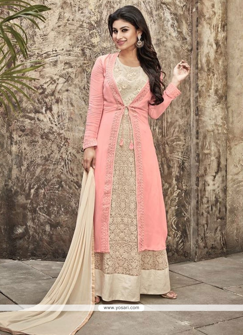 Impressive Pink Anarkali Salwar Suit