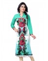 Engrossing Faux Crepe Party Wear Kurti