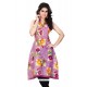 Bewitching Print Work Multi Colour Cotton Party Wear Kurti