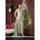 Glorious Sea Green Net Designer Suit