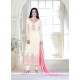 Enticing Embroidered Work Off White Designer Suit