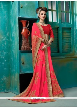 Vivacious Hot Pink Classic Designer Saree