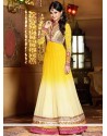 Jenifer Winget Yellow And Off White Georgette Anarkali Suit