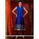 Best Blue Patch Border Work Art Silk Designer Suit