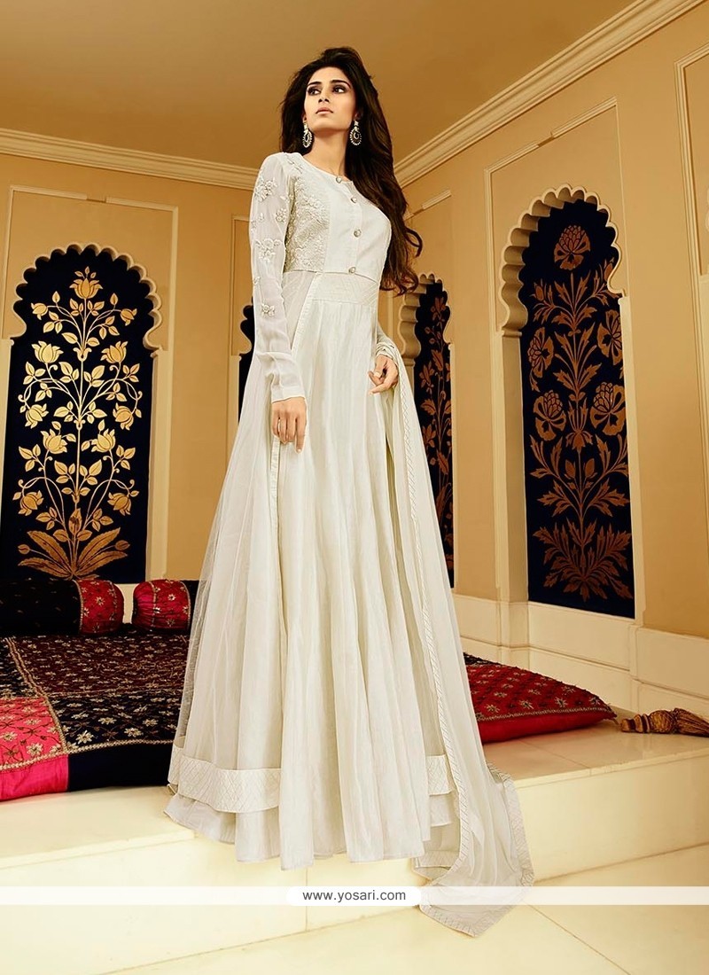 white net salwar suit