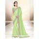Demure Satin Green Classic Designer Saree