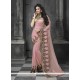 Glorious Pink Net Classic Designer Saree