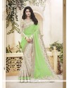 Imposing Green Embroidered Work Classic Designer Saree