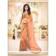 Enchanting Satin Orange Classic Designer Saree