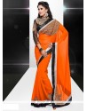 Remarkable Orange Classic Designer Saree
