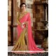 Floral Hot Pink Embroidered Work Classic Designer Saree