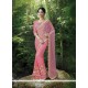 Celestial Lycra Pink Classic Designer Saree