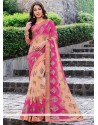 Preety Pink And Peach Shaded Brasso Saree