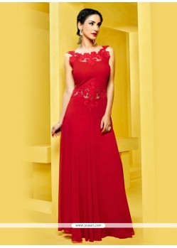 Imposing Red Georgette Designer Kurti