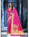 Mesmeric Banarasi Silk Magenta Classic Designer Saree
