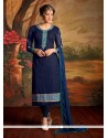 Absorbing Embroidered Work Georgette Churidar Designer Suit