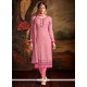 Superb Georgette Pink Churidar Designer Suit