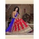 Resplendent Red Net A Line Lehenga Choli