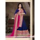 Sightly Art Silk Navy Blue Embroidered Work A Line Lehenga Choli