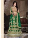 Modern Green Net A Line Lehenga Choli