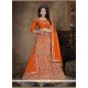 Enthralling Orange A Line Lehenga Choli