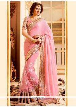 Perfect Faux Chiffon Designer Saree