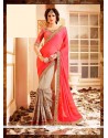 Vivacious Net Beige Designer Saree