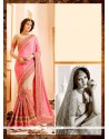 Splendid Pink Embroidered Work Designer Saree