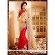 Perfervid Red Designer Saree