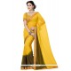 Exquisite Faux Chiffon Lace Work Designer Saree