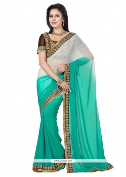 Especial Patch Border Work Designer Saree