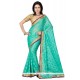 Savory Blue Pure Chiffon Designer Saree