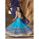 Artistic Embroidered Work Jacquard Lehenga Saree