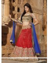 Hypnotic Red Lehenga Saree