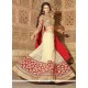 Splendid Jacquard Cream Lehenga Saree