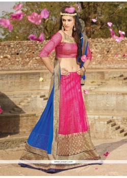 Marvelous Hot Pink Lehenga Saree