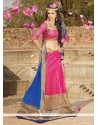 Marvelous Hot Pink Lehenga Saree